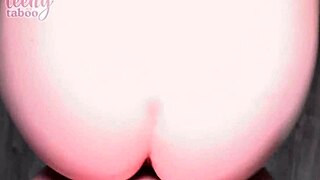 chubby brunette takes big cock and cum