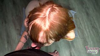 chubby brunette takes big cock and cum