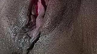 curvy ebony woman reaches intense squirting orgasm on film