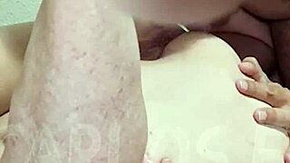 Man licks his wifes tasty shaved pussy