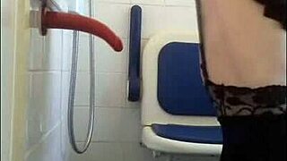 Crossdressing bisexual sissy takes ass to mouth deepthroat on a dildo he is fucking