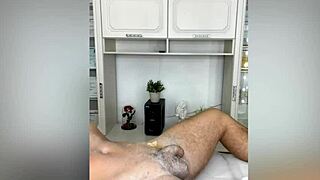 Close Up Waxing Big Juicy Penis