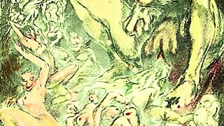 Vintage erotic art piece