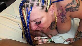 Blowjob for tied up bbc