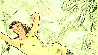 Vintage erotic art piece