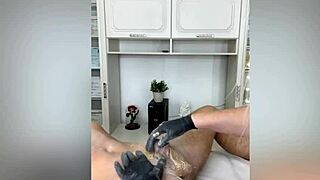 Close Up Waxing Big Juicy Penis