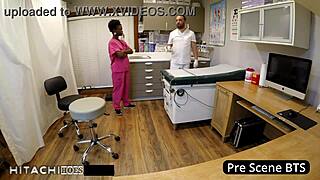 petite nurse cums hard on vibrator