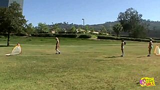 Athletic women cool off before play