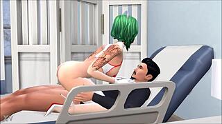 Nurse sims plays doctor at hospital
