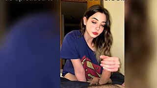 Petite Teen Lets Older Man Cum On Her Face