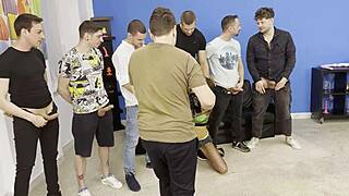 Monika fox in wet backstage gangbang action