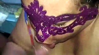 latina bbw swallows cum after deepthroat and gagging
