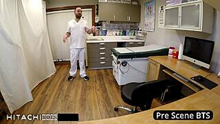 petite nurse cums hard on vibrator