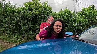 Wife gets filled in deserted street