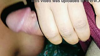 Close Up View Shows Indian Bhabhi Oral Finish