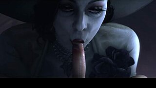 Lady Dimitrescu Gives Blowjob