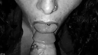 My roommates girl crawls in my bed to suck my cock pov