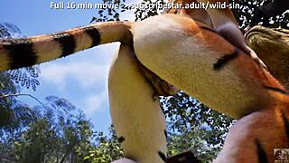 Minotaur Romantic Fucks Tigress Furry In Meadow