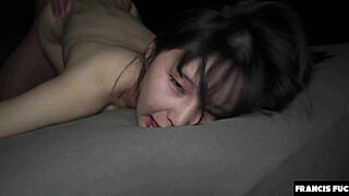 Her soul left her body during the intense asian 3some