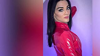 i love this latex photoshoot with monster cock domination