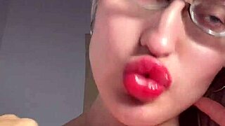 Big lips long tongue lipstick dirty talking cuckjoi
