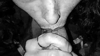 My roommates girl crawls in my bed to suck my cock pov