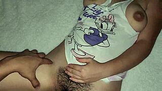 Latina college girl creampied at home