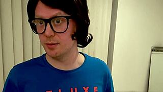 Cleaning lady blows the nerdy guy