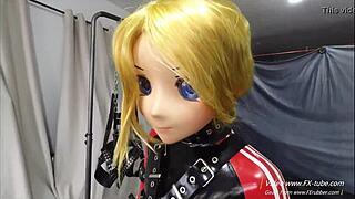 bdsm bondage gay hood kigurumi in latex