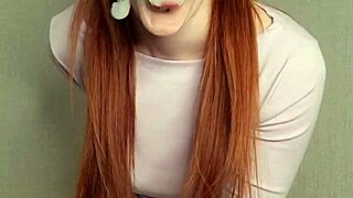 Redhead enjoys a slow smoke
