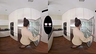 tattooed milf with huge boobs rides cock in pov vr