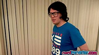Cleaning lady blows the nerdy guy