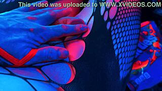 Spider man goes bananas on sexy femboy