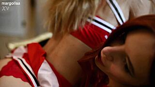 Young cheerleaders dance and seduce you