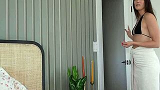 my hot neighbor caught me spying while home alone