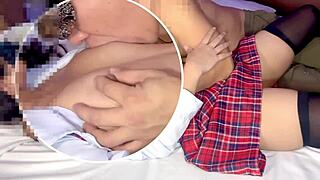 amateur hairy tight pussy student creampied by stranger in hotel