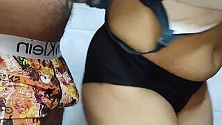 sexy brunette takes her husband friend cock