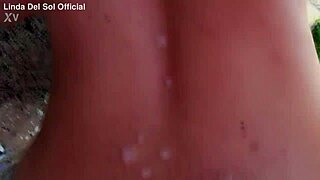 Trailer couple takes cock on the beach