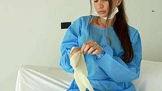 horny surgeon sucks patients cock gets fucked hard in missionary doggy and cowgirl