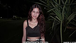 Skinny teen gets used roughly in quickie doggystyle fuck!