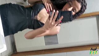 Brazilian beauty enjoys first time outdoor fun