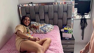 Colombian girl gets hard fuck