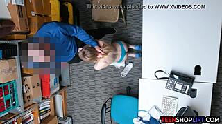 Russian teen shoplifter caught and handled by security