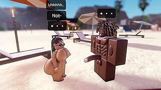 Bbl slut switches bbcs on the beach and gets destroyed