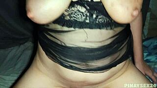 Pinay couple films intense homemade sex
