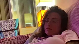 Kinky small tits teen haley reed sucked old dick next to her