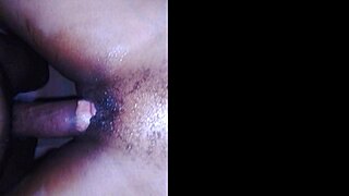 Ejaculation on hairy pussy