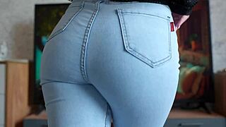 blue jeans try on leads to perfect ass tease pov