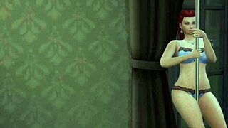 curvy pawg kisses boyfriend then does hot pole dance show