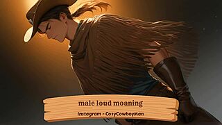 man moans loudly during solo play